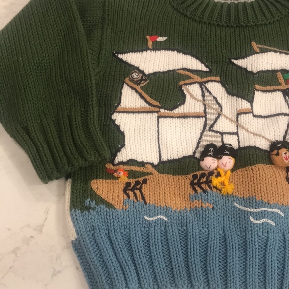 Handmade Knitwear NEW Gougane Toddler sz 2 Cotton Sweater - Picture 5 of 10